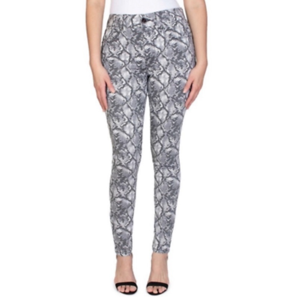 Seven7 Women’s Skinny Jeans - Gray Snake Print Stretch Denim Slimming Size 6
